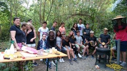 Besuch im Schulgarten