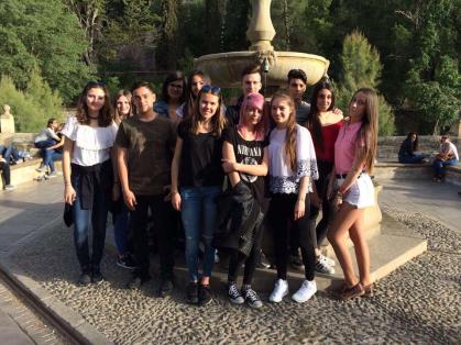 Unterwegs mit den spanischen Schüler/innen