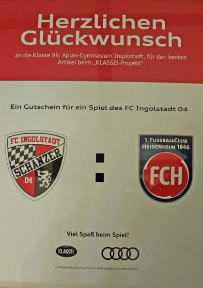 9B siegt beim KLASSE!-Projekt