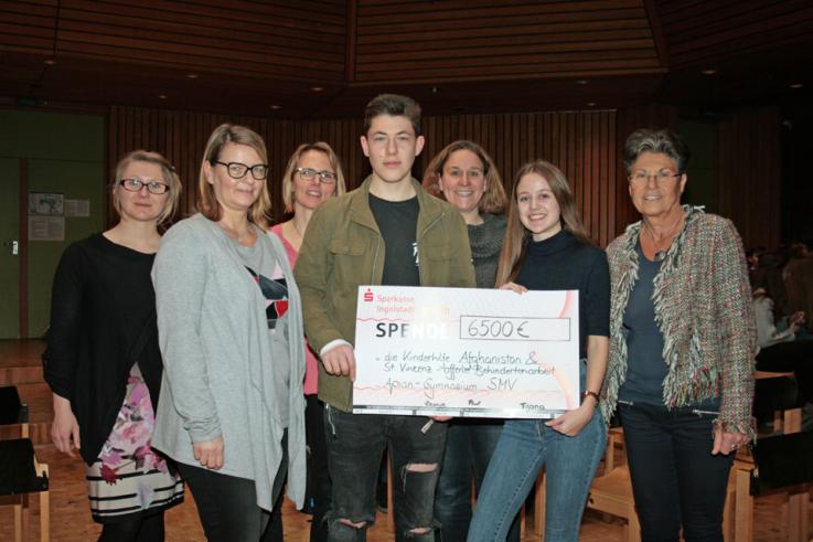 Übergabe des Spendenschecks