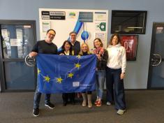 Offizielle Begrüßung der Turiner „Delegation“ (Alisa Matizen, Giuseppina Tardanico, Rosa Alba Di Luccia) durch Herrn Stockmeier