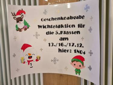 Wichtel Aktion der 5. Klassen 