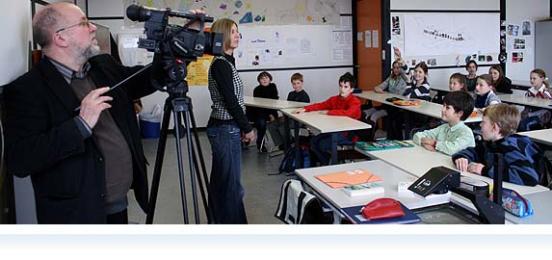 Dreharbeiten am Apian-Gymnasium