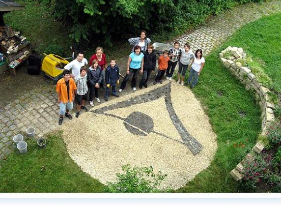 Das grüne Klassenzimmer von oben