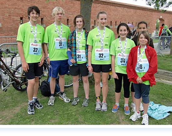 Apian-Schülerstaffeln beim Halbmarathon in Ingolstadt am 14.05.2011