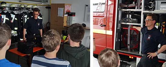 Klasse 8 f besucht Feuerwehr Haunwöhr